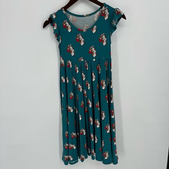 Bundle Posh Peanut Rosie Riveter Tiger Heart Cap Sleeve Ruffled Twirl Dress 10 - Picture 9 of 16